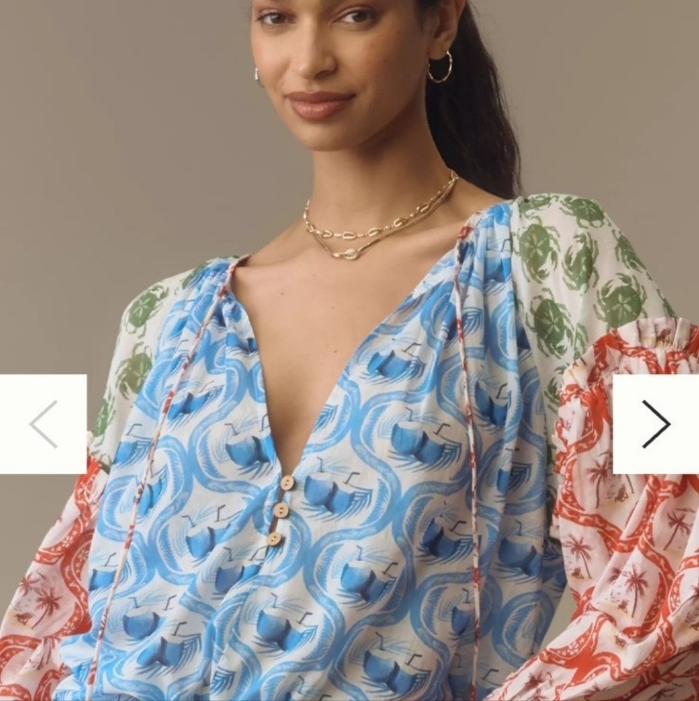 Farm Rio Multi Color Top Size Small - Picture 3 of 12